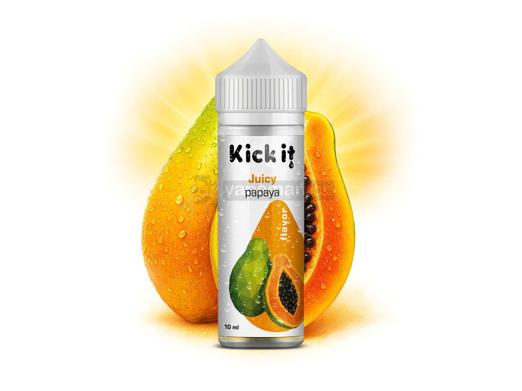 Příchuť KickIt S&V: Juicy Papaya (Šťavnatá papája) objem 10ml kolek R