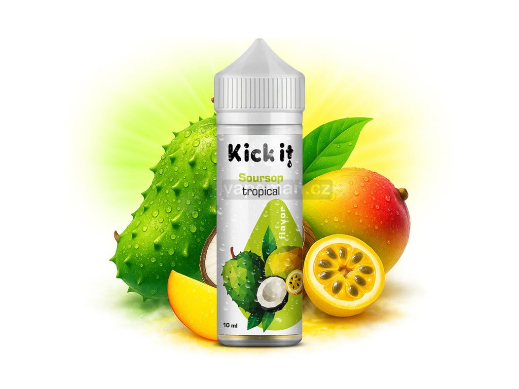 Příchuť KickIt S&V: Soursop Tropical (Graviola a tropické ovoce) objem 10ml kolek R