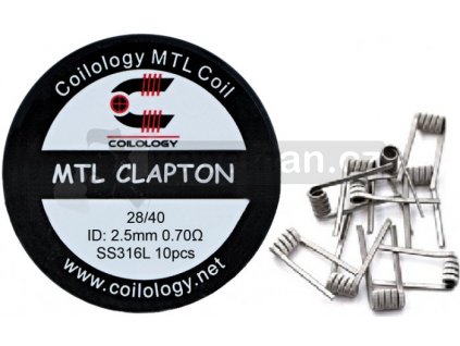 Coilology MTL Clapton předmotané spirálky SS316 0,7ohm 10ks