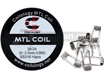 Coilology MTL předmotané spirálky SS316 0,9ohm 28GA 10ks