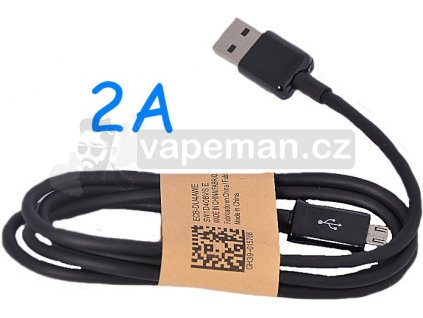 Univerzální USB-MICRO USB kabel 2A Black (2000mA)