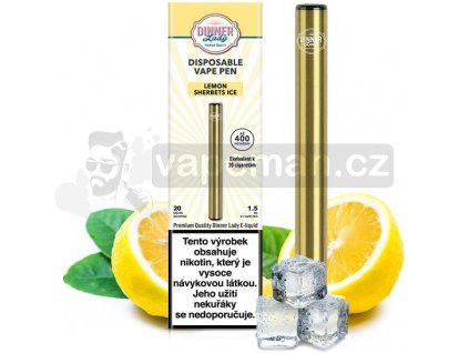 Dinner Lady Vape Pen Lemon Sherbets Ice 20mg jednorázová cigareta