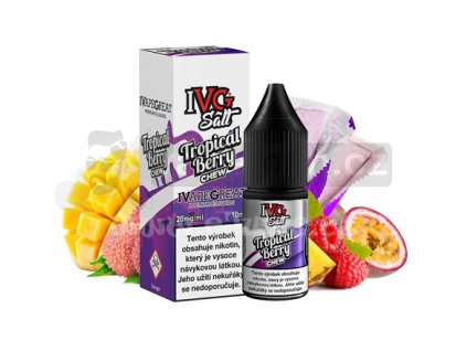 E-liquid IVG Salt 10ml / 10mg: Tropical Berry Chew (Tropická žvýkačka)