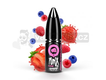 E-liquid Riot S:ALT 10ml / 10mg: Strawberry Raspberry Blueberry (Jahoda, malina a borůvka)