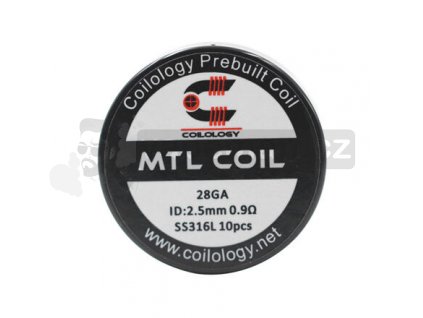 Předmotané spirálky Coilology MTL Series - MTL SS316L (0,9ohm) (10ks)