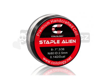 Předmotané spirálky Coilology Staple Alien Ni80 (0,14ohm) (2ks)