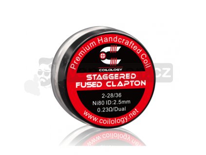 Předmotané spirálky Coilology Staggered Fused Clapton Ni80 (0,23ohm) (2ks)