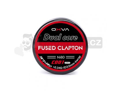 Předmotané spirálky OXVA Dual Core Fused Clapton Ni80 (0,34ohm) (10ks)