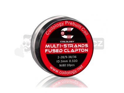 Předmotané spirálky Coilology Multi-Strands Fused Clapton Ni80 (0,32ohm) (10ks)