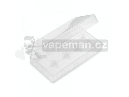 Plastové ochranné pouzdro pro baterie 2x18650 (Průhledné)