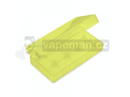 Plastové ochranné pouzdro pro baterie 2x18650 (Žluté)