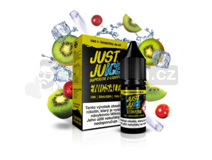E-liquid Just Juice Salt 10ml / Kiwi & Cranberry On Ice (Ledové kiwi & brusinka)  11mg, 20mg