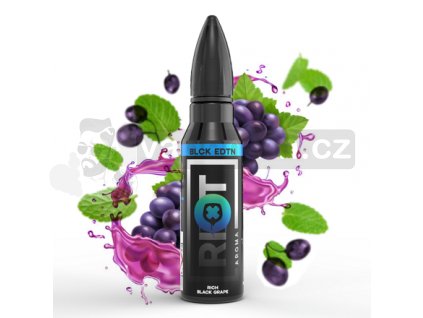 Příchuť Riot Squad BLCK EDTN S&V: Rich Black Grape (Hroznové víno s mátou) 20ml