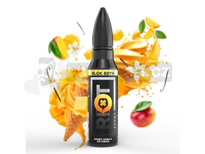 Příchuť Riot Squad BLCK EDTN S&V: Mango Vanilla Ice Cream (Mango s vanilkovou zmrzlinou) 20ml