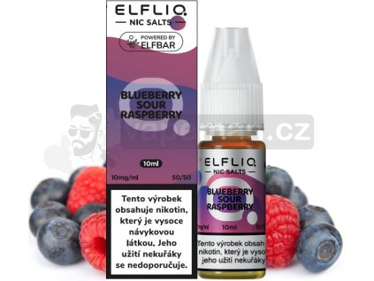 Liquid ELFLIQ Nic SALT Blueberry Sour Raspberry 10ml - 10mg