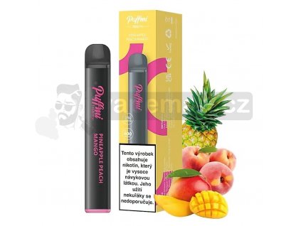 Puffmi TX600 Pro (ananas, broske, mango) jednorázová e-cigareta  20mg