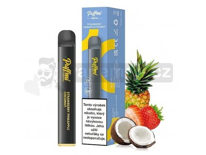 Puffmi TX600 Pro (jahoda, ananas, kokos) jednorázová e-cigareta  20mg