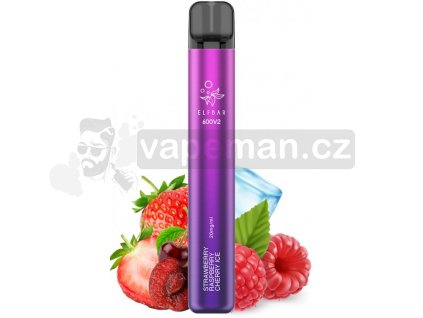 Elf Bar 600 V2 elektronická cigareta Strawberry Raspberry Cherry Ice 20mg