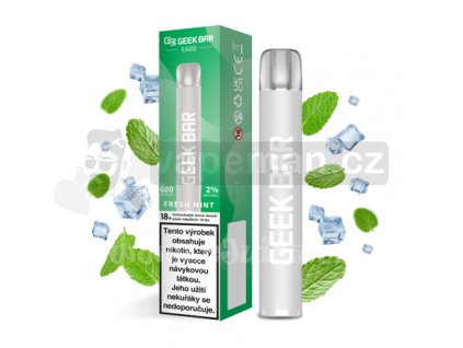 GEEK BAR E600 Fresh Mint jednorázová e-cigareta  20mg