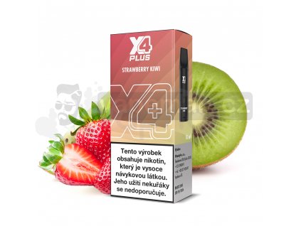 X4 Plus Pod - Jahoda a kiwi (Strawberry Kiwi)  20mg