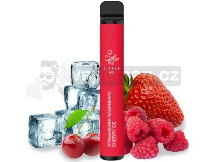 Elf Bar 600 elektronická cigareta 20mg Strawberry Raspberry Cherry Ice
