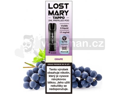 LOST MARY TAPPO Pods Grape - cartridge 1Pack  17mg