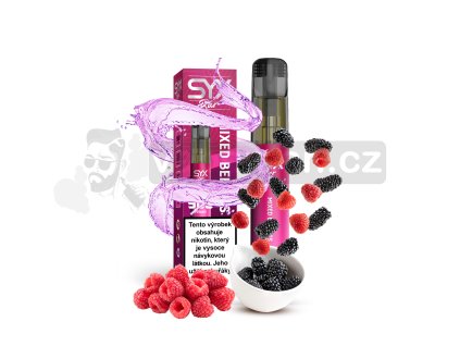SYX BAR Mixed Berries 1pack+tube mockup+shadow