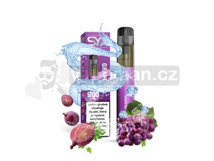 SYX BAR Grape Ice 1pack+tube mockup+shadow