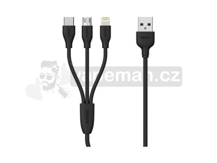 Dobíjecí kabel 3v1 REMAX SUDA (Černý)
