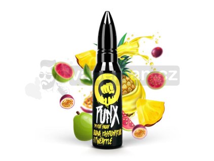 Příchuť Riot Squad PUNX S&V: Guava, marakuja a ananas objem 10ml tabáková nálepka Kolek Q