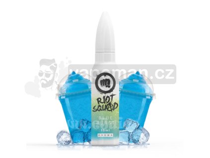 Příchuť Riot Squad S&V: Blue Burst (Modrá ledová tříšť) objem 10ml tabáková nálepka Kolek Q
