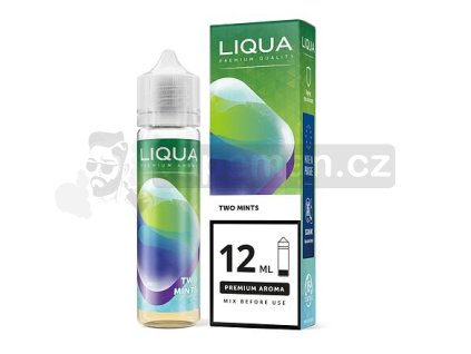 Příchuť LIQUA Mix&Go: Two Mints (Máta & mentol) objem 12ml tabáková nálepka Kolek Q