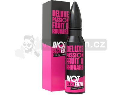 Příchuť Riot Squad BLCK EDTN S&V 10ml Deluxe Passionfruit & Rhubarb (Marakuja s rebarborou)