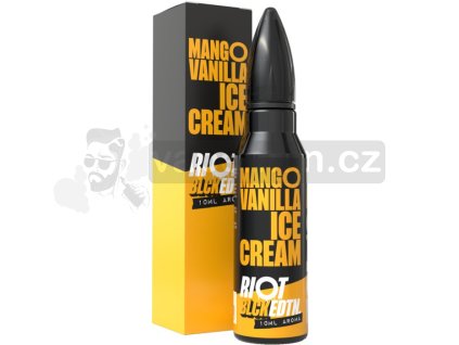 Příchuť Riot Squad BLCK EDTN S&V 10ml Mango Vanilla Ice Cream (Mango s vanilkovou zmrzlinou)