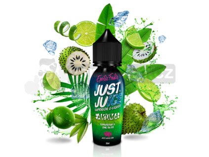 Příchuť Just Juice S&V: Guanabana & Lime on Ice (Ledová limetka s graviolou) objem 10ml tabáková nálepka Kolek Q