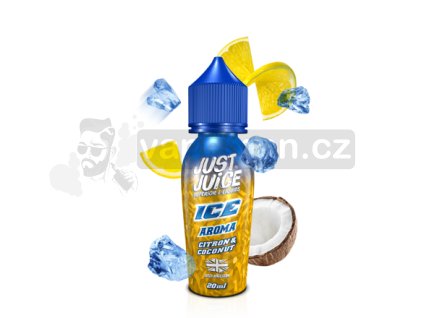 Příchuť Just Juice S&V: ICE Citron & Coconut (Ledový citron & kokos) objem 10ml tabáková nálepka Kolek Q