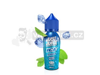 Příchuť Just Juice S&V: ICE Pure Mint (Máta & mentol) objem 10ml tabáková nálepka Kolek Q