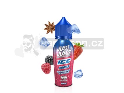 Příchuť Just Juice S&V: ICE Wild Berries & Aniseed (Ledové lesní ovoce s anýzem) objem 10ml tabáková nálepka Kolek Q