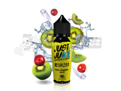 Příchuť Just Juice S&V: Kiwi & Cranberry On Ice (Ledové kiwi & brusinka) objem 10ml tabáková nálepka Kolek Q