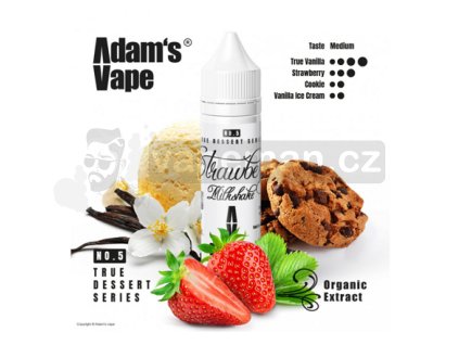 Příchuť True Dessert Series S&V: Strawberry Milkshake (Jahodový milkshake) objem 10ml tabáková nálepka Kolek Q