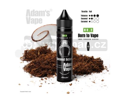 Příchuť Born to Vape S&V: Coconut Octane (Opravdový tabák s kokosem a karamelem) objem 10ml tabáková nálepka Kolek Q
