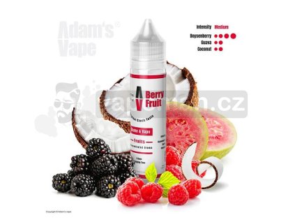 Příchuť Adams Vape S&V: Berry Fruit (Bobulovité plody s kokosem) objem 10ml tabáková nálepka Kolek Q
