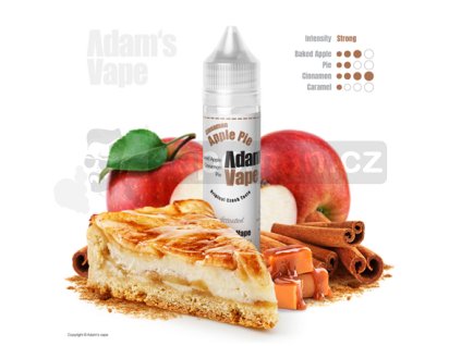 Příchuť Adams vape S&V: Cinnamon Apple Pie (Pečená jablka v karamelovém těstě se skořicí) objem 10ml tabáková nálepka Kolek Q