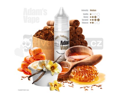 Příchuť Adams vape S&V: Fluffy Tobacco (Sladká tabáková směs) objem 10ml tabáková nálepka Kolek Q