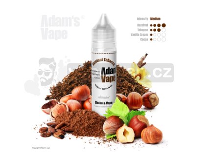 Příchuť Adams vape S&V: Hazelnut Tobacco (Jemný tabák s lískovým oříškem) objem 10ml tabáková nálepka Kolek Q