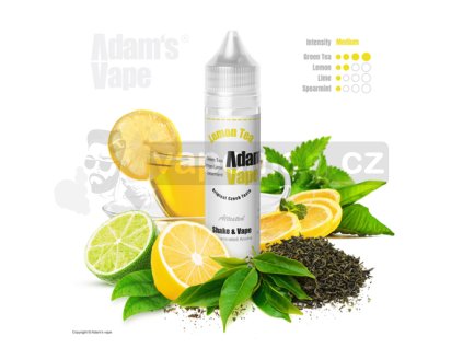 Příchuť Adams vape S&V: Lemon Tea (Osvěžující zelený čaj) objem 10ml tabáková nálepka Kolek Q