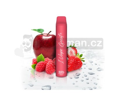IVG Bar Plus Disposable Pod (Strawberry Raspberry Pink Apple) intenzita nikotinu 20mg tabáková nálepka Kolek Q