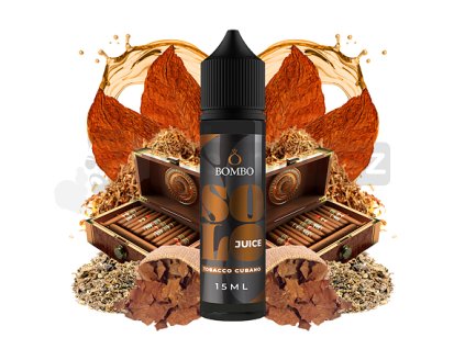 Příchuť Bombo Solo Juice S&V: Tobacco Cubano (Kubánský doutníkový tabák) objem 15ml tabáková nálepka Kolek Q