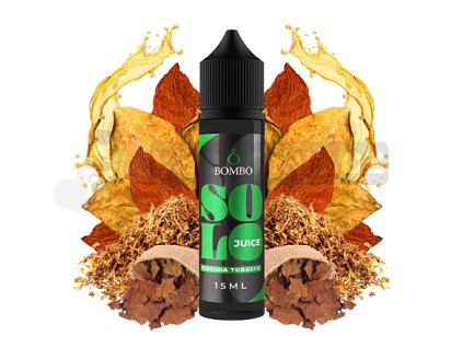 Příchuť Bombo Solo Juice S&V: Virginia Tobacco (Tabák Virginia) objem 15ml tabáková nálepka Kolek Q