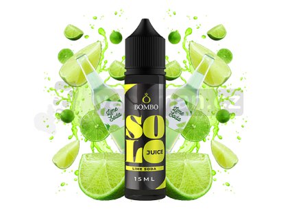 Příchuť Bombo Solo Juice S&V: Lime Soda (Limetková sodovka) objem 15ml tabáková nálepka Kolek Q